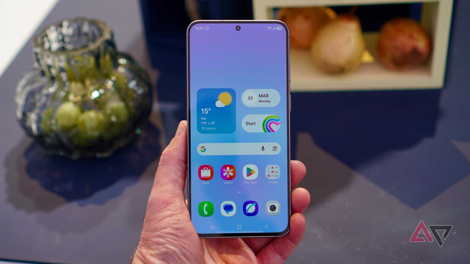 A tela do Samsung Galaxy A57
