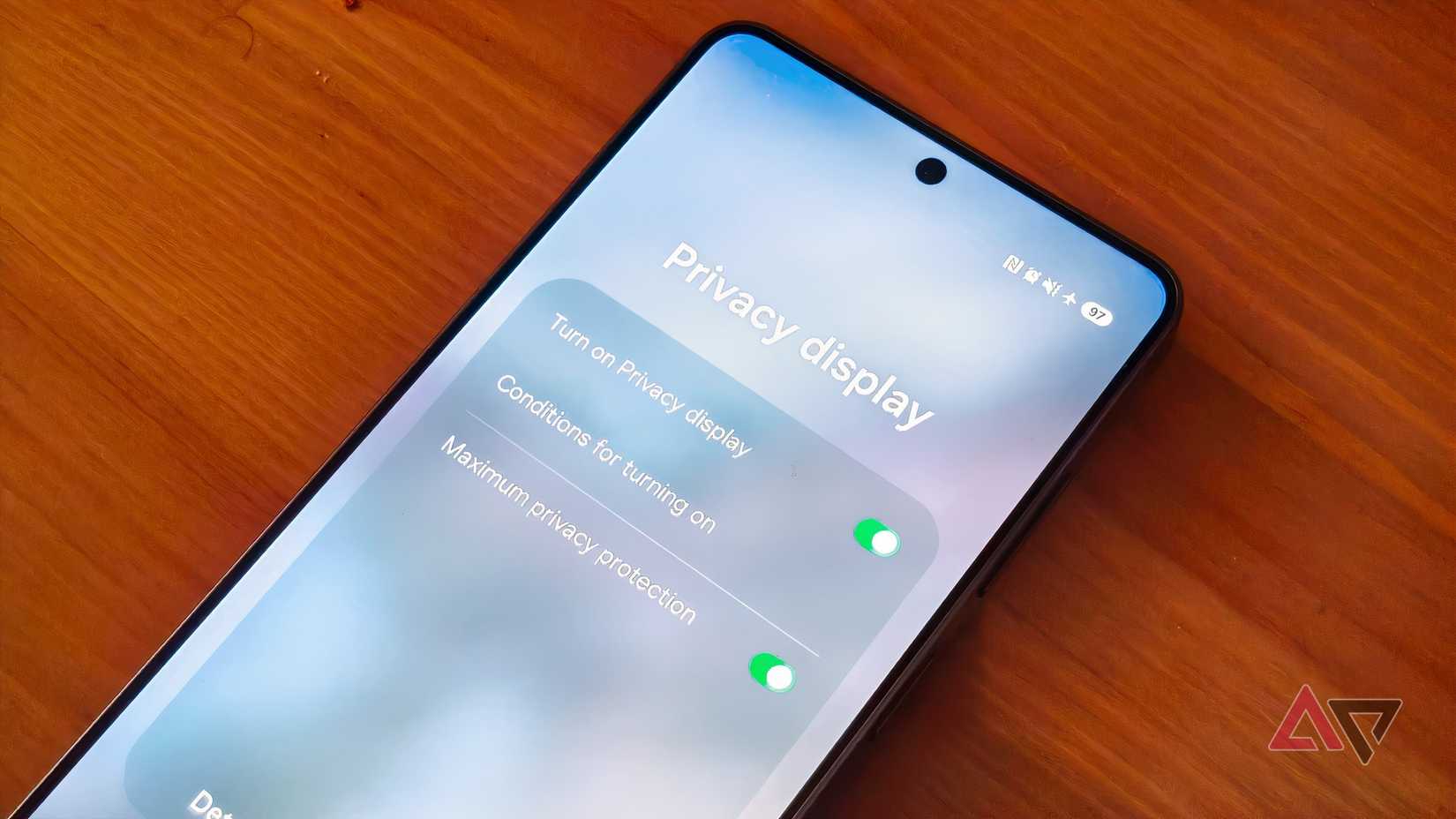 Menu de configurações rápidas do Samsung Galaxy S26 Ultra Privacy Display.