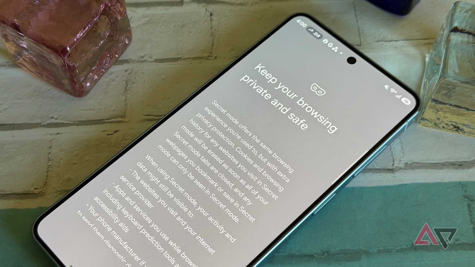 Explicação das guias secretas no navegador Samsung