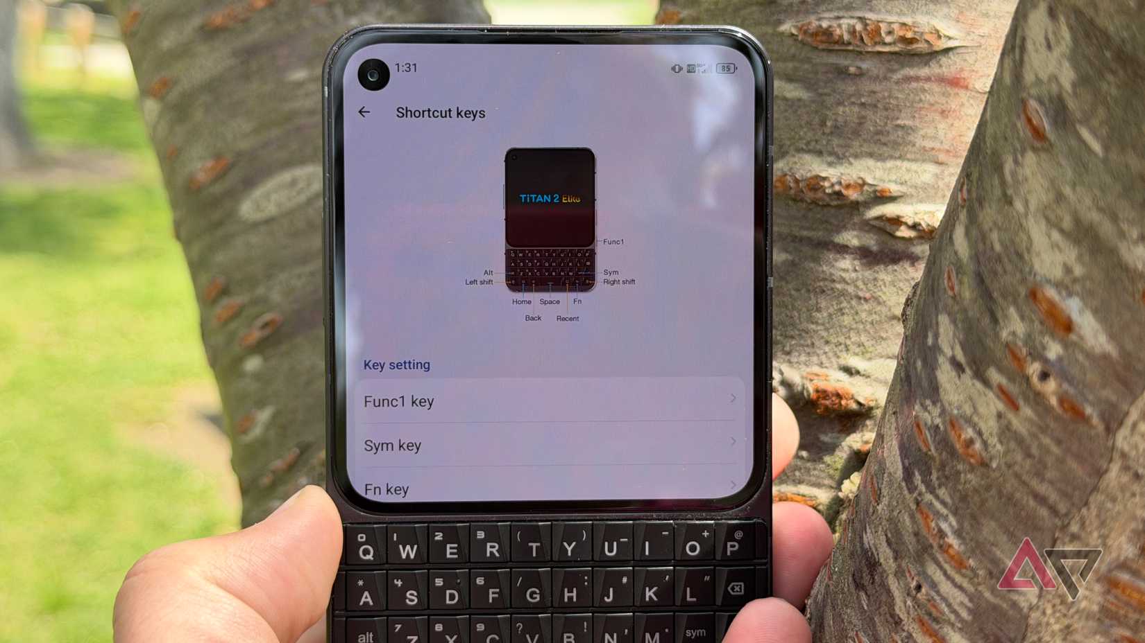 Configurações do teclado no Unihertz Titan 2 Elite