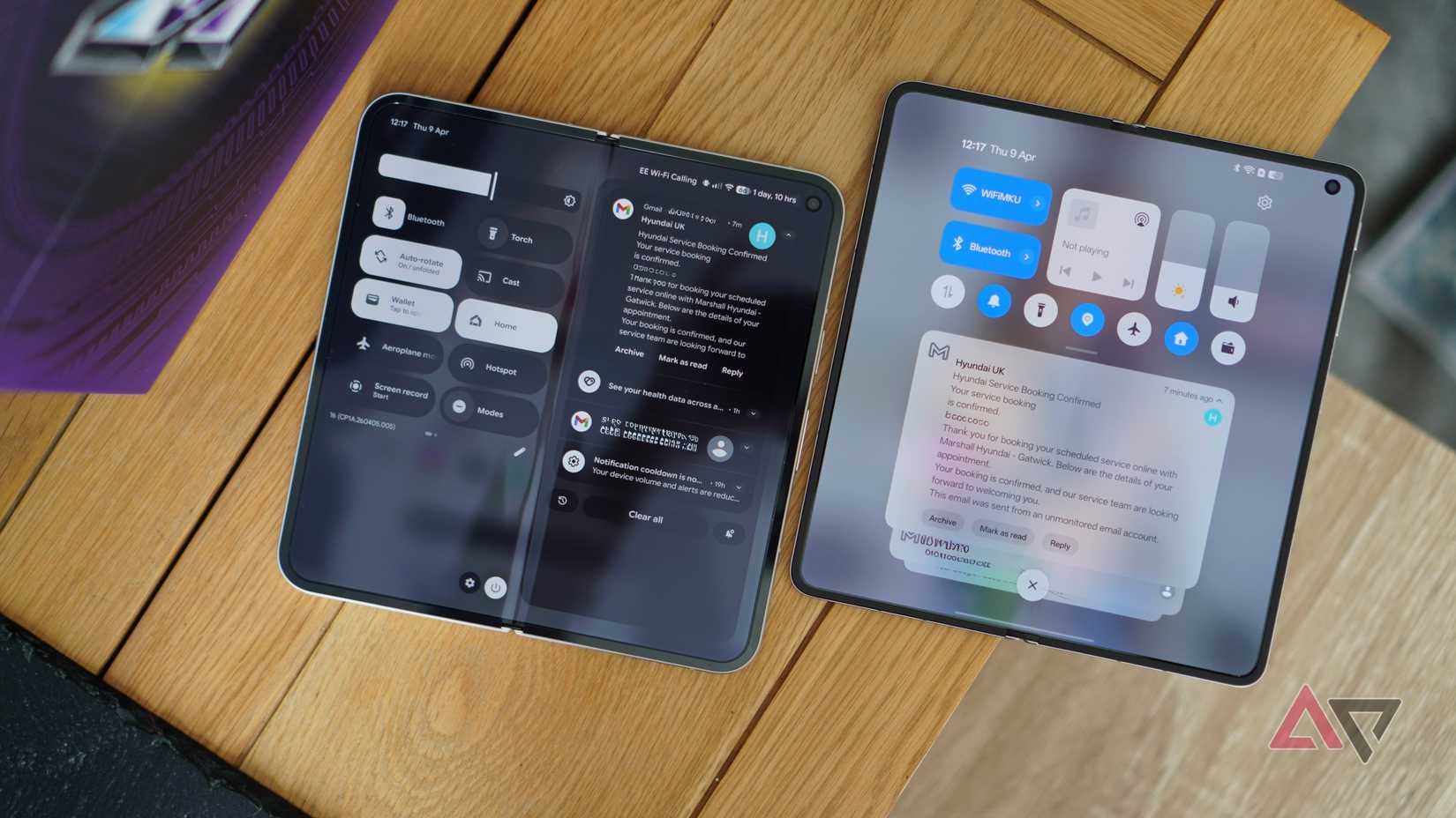 Notificações no Google Pixel 9 Pro Fold e Oppo Find N6