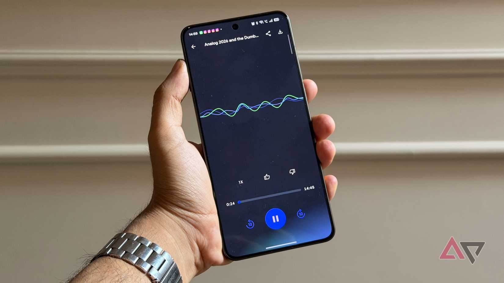 visão geral de áudio em um smartphone