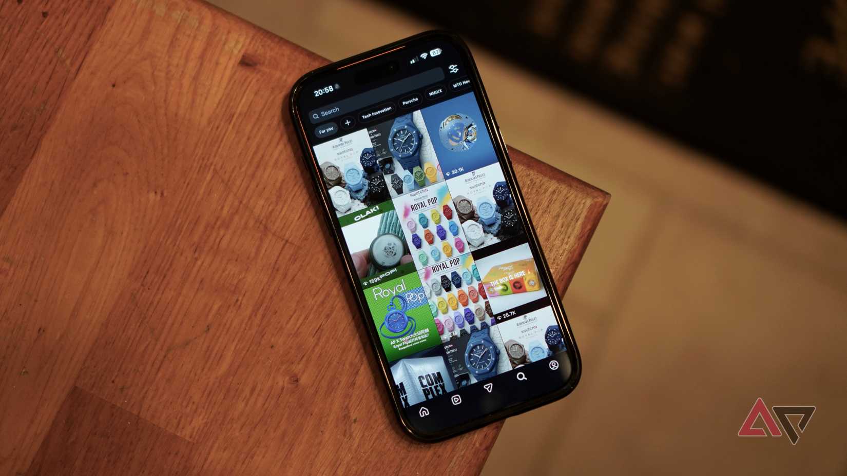 AI generated images of a Swatch watch on Instagram