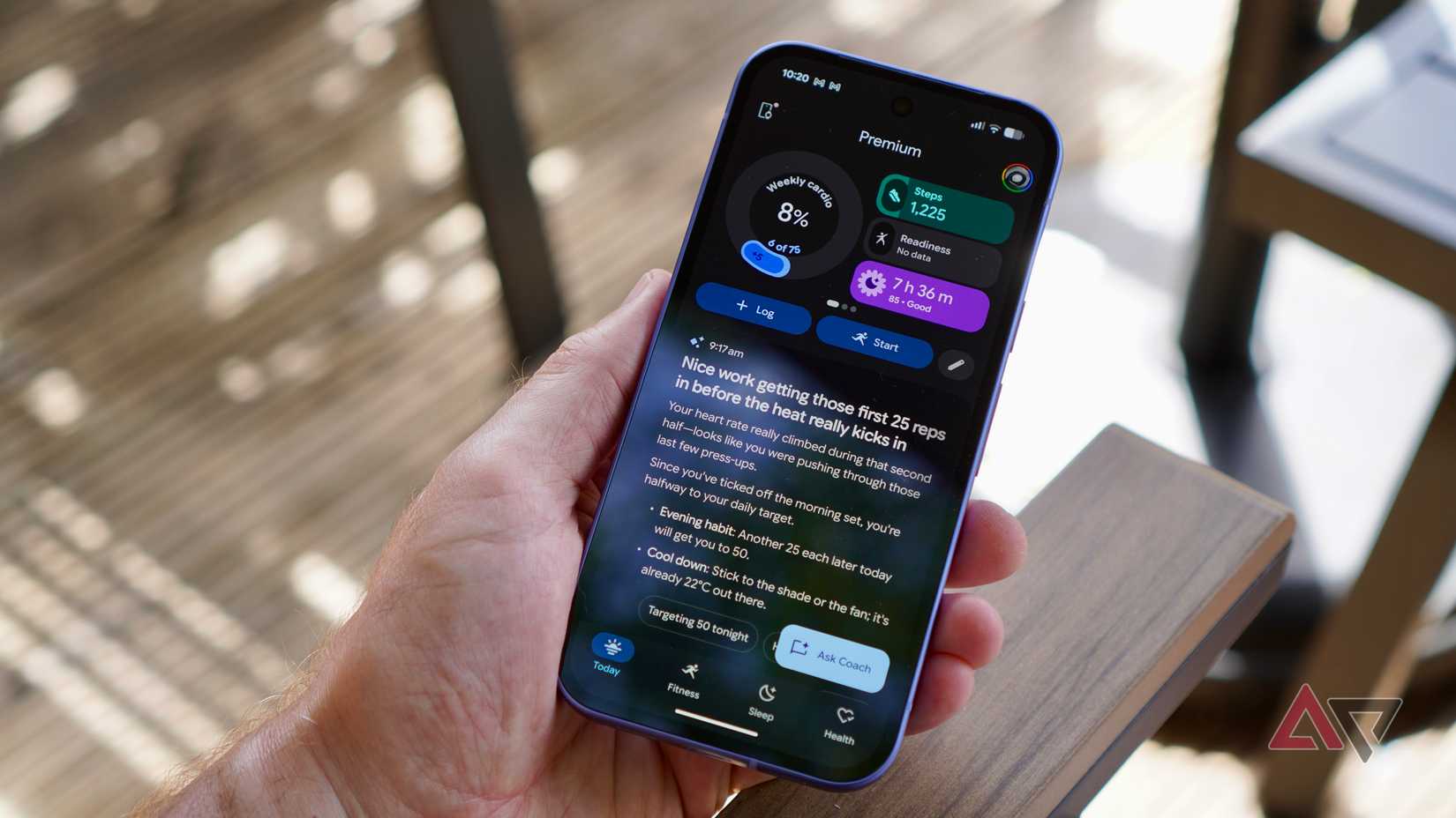 AI Coach do aplicativo Fitbit Air e Google Health