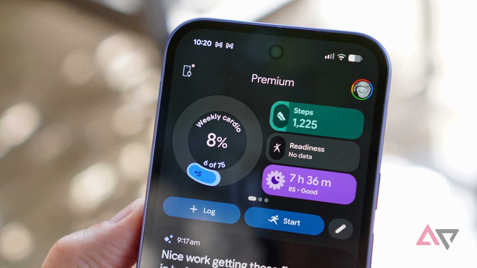 The Google Health app for the Fitbit Air