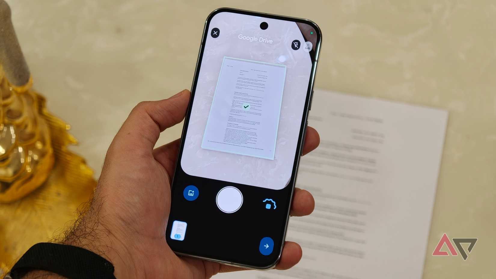 Scanner móvel integrado no aplicativo Google Drive
