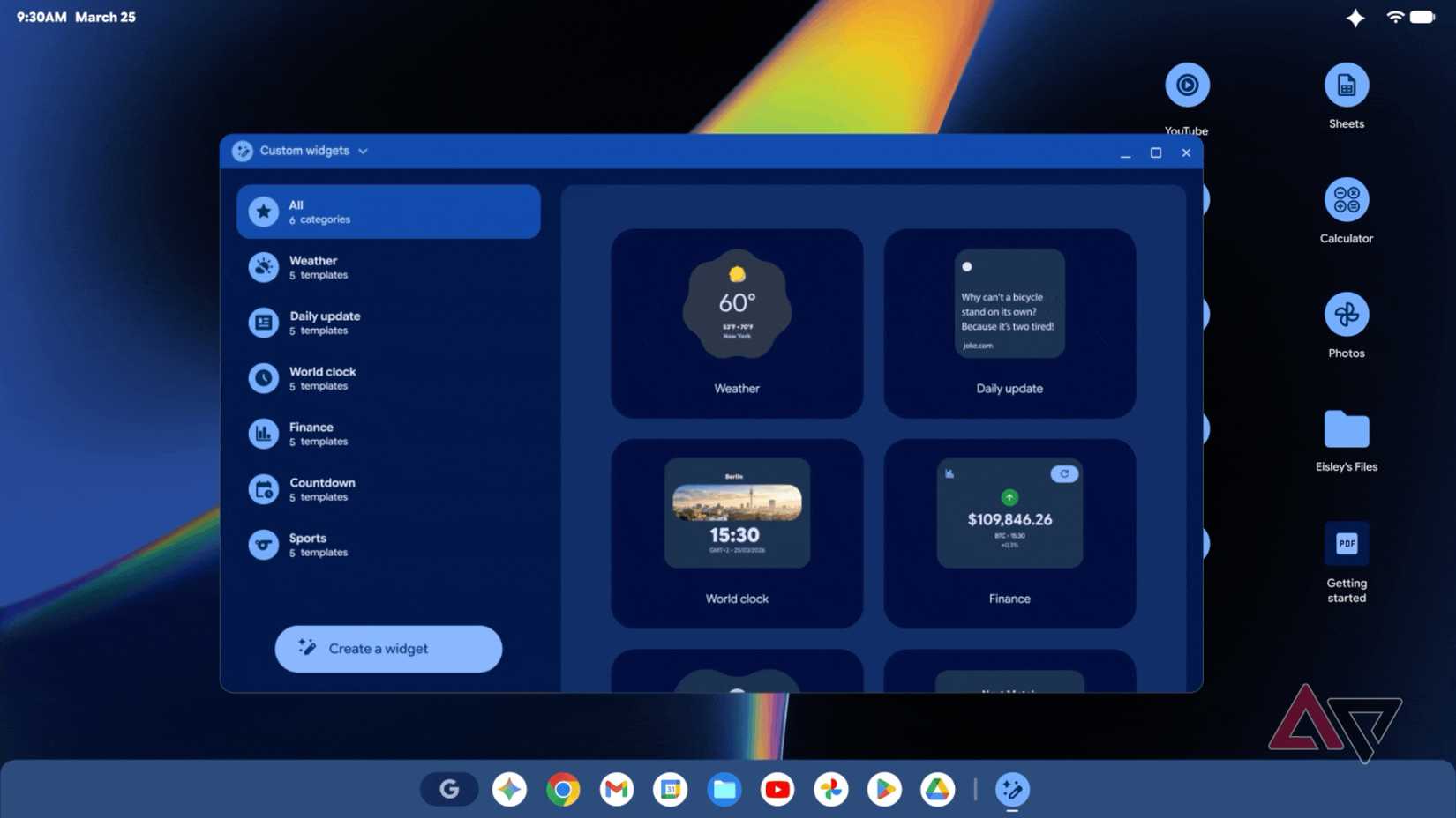 Uma captura de tela da tela inicial do teaser do Googlebook