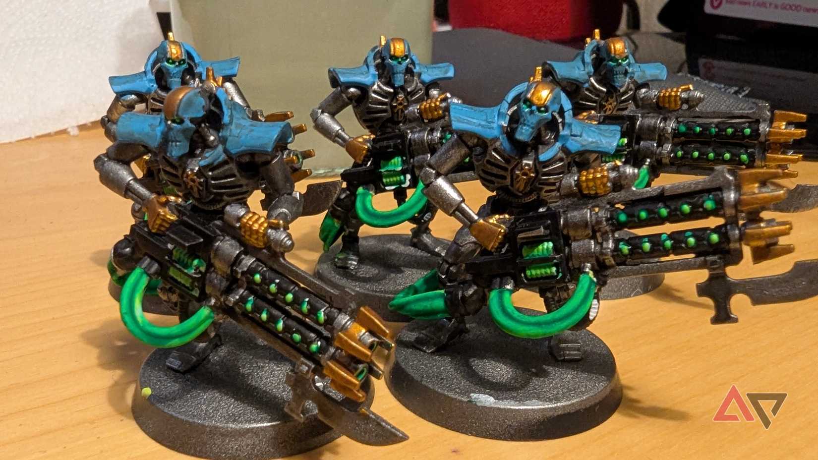 Alguns Necron Immortals pintados.