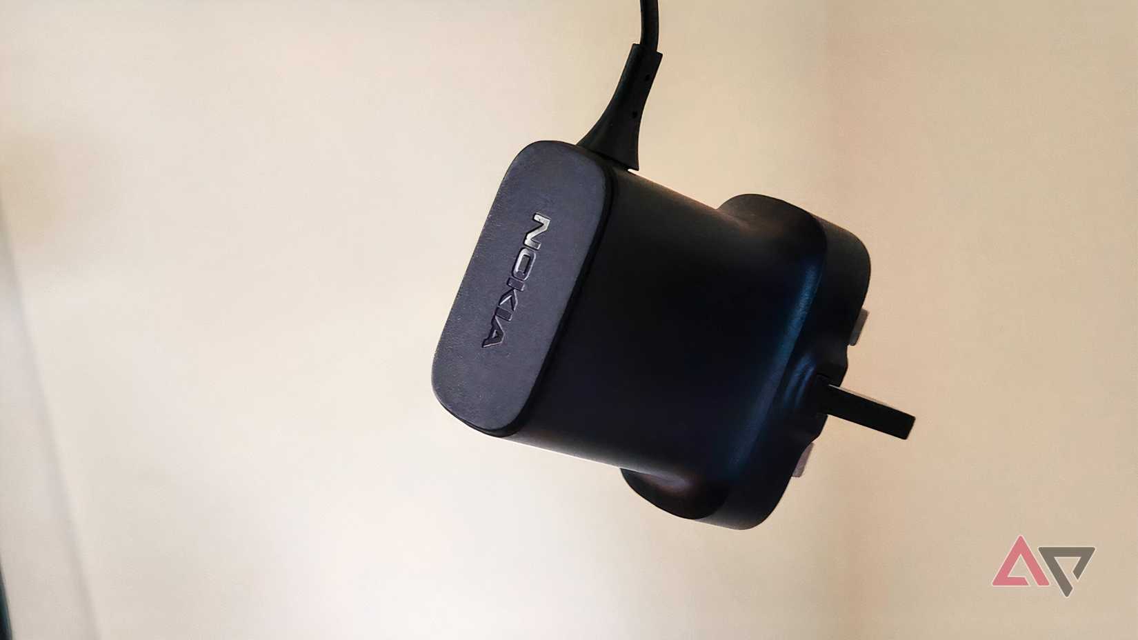 A Nokia-branded wall plug