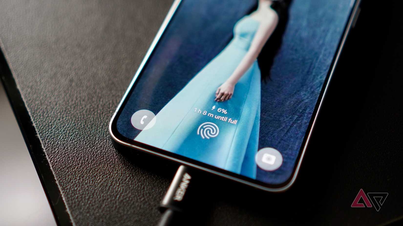 Samsung Galaxy A57 on charge