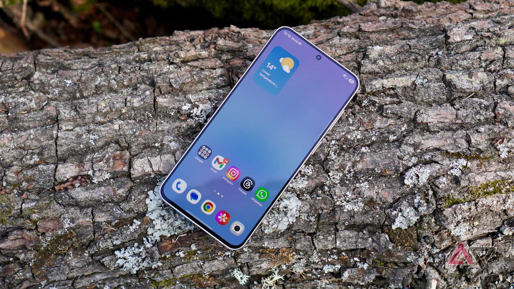 The Samsung Galaxy A57's home screen