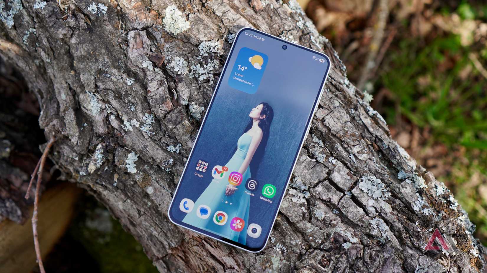 The Samsung Galaxy A57's screen