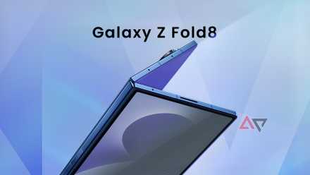 Samsung Galaxy Z Fold8 parzialmente aperto, mostrando un effetto di visualizzazione della privacy sullo schermo.