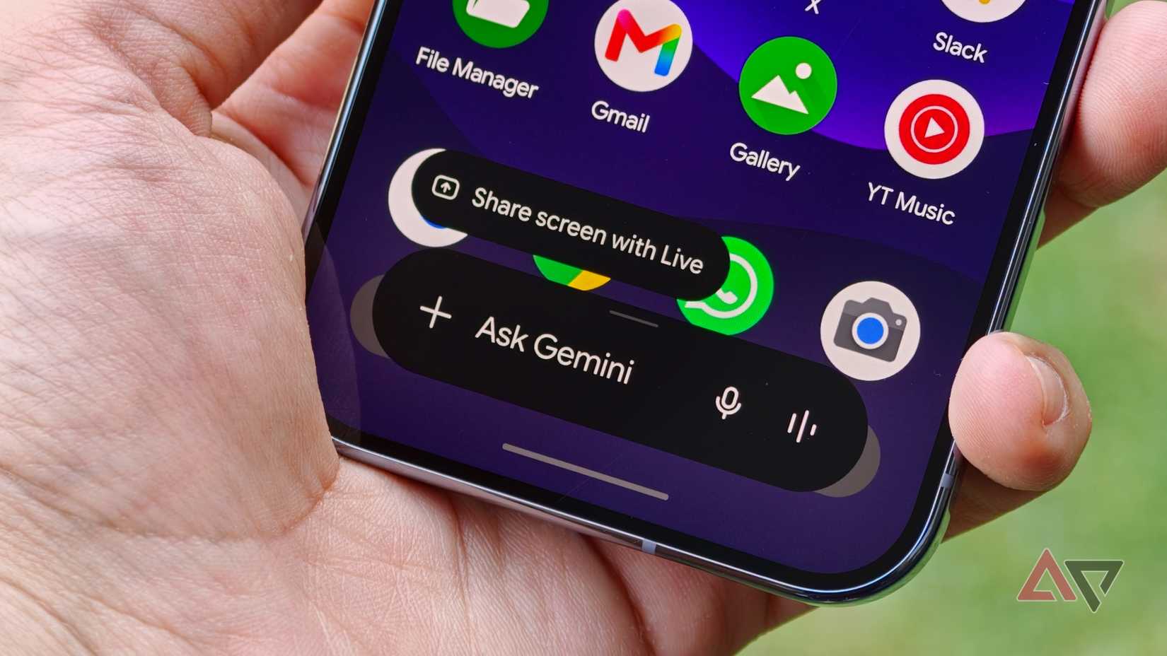 Primo piano del popup Ask Gemini su un Google Pixel