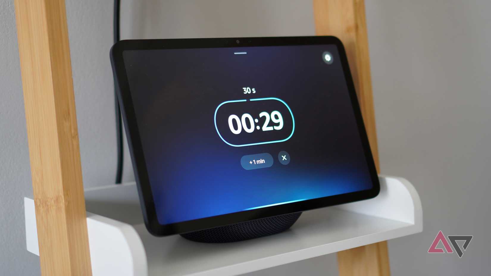 O Amazon Echo Show 11 mostrando um cronômetro