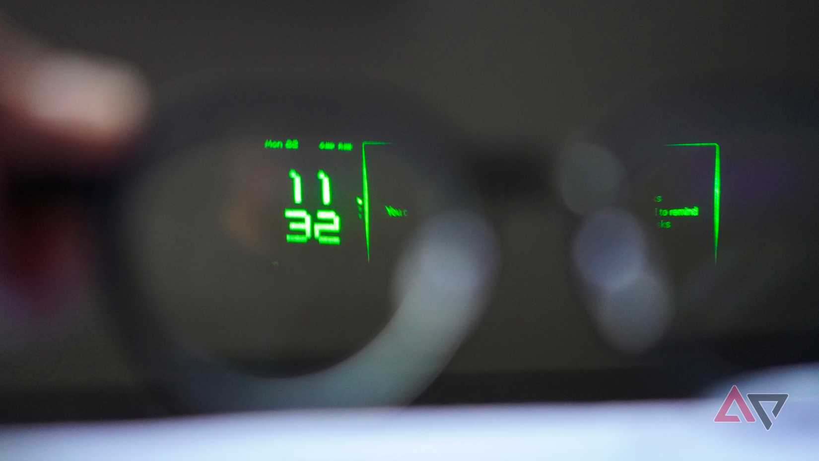 The in-lens display in the Even Realities Even G2 smartglasses