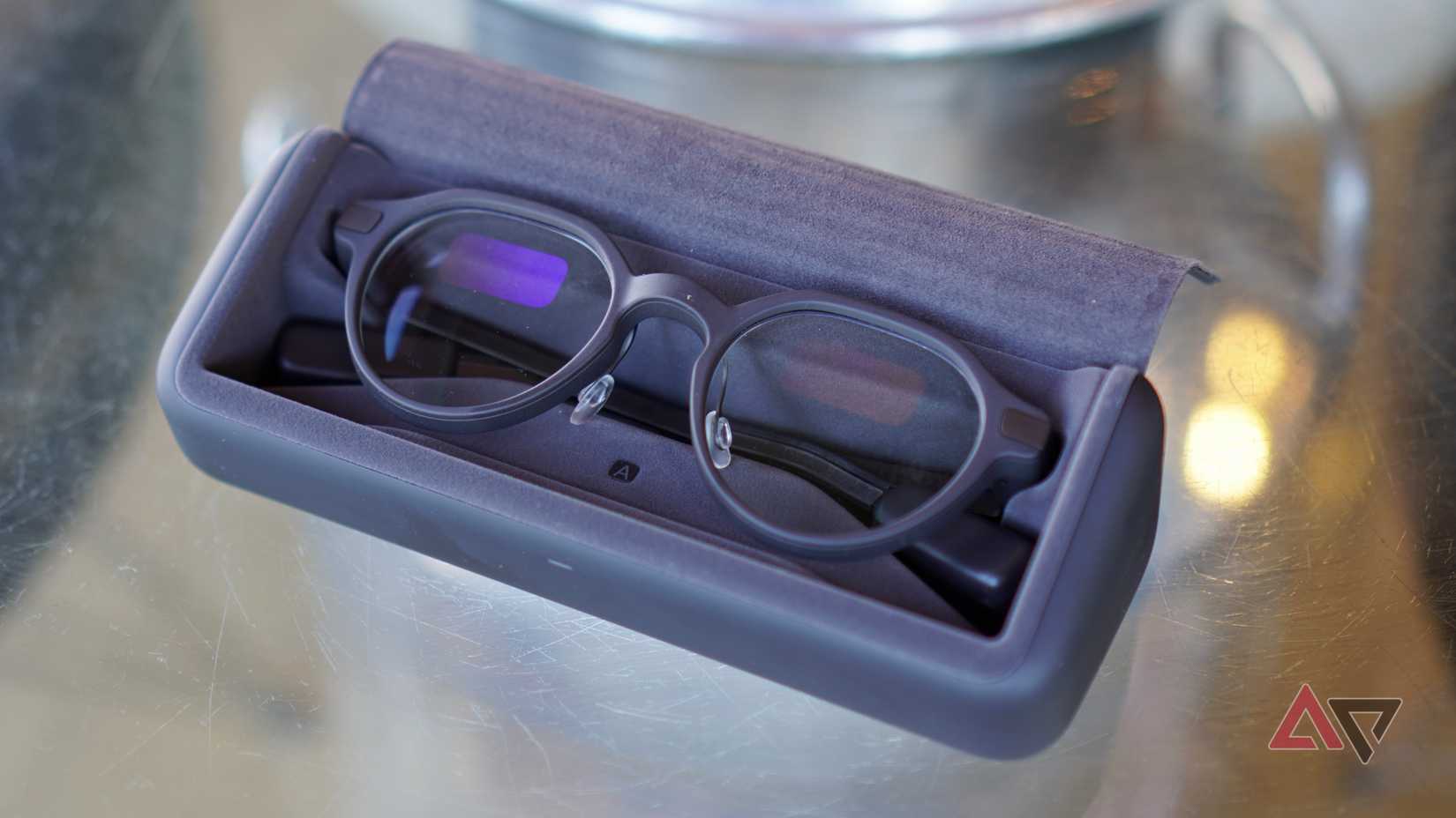 The Even Realities Even G2 smartglasses in the case