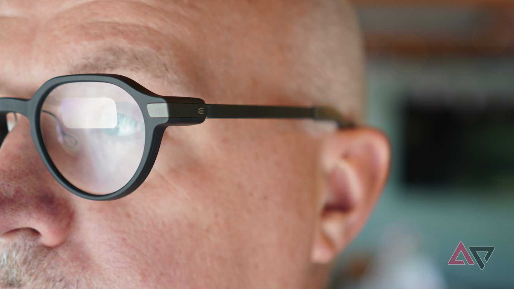 A person wearing the Even Realities Even G2 smartglasses