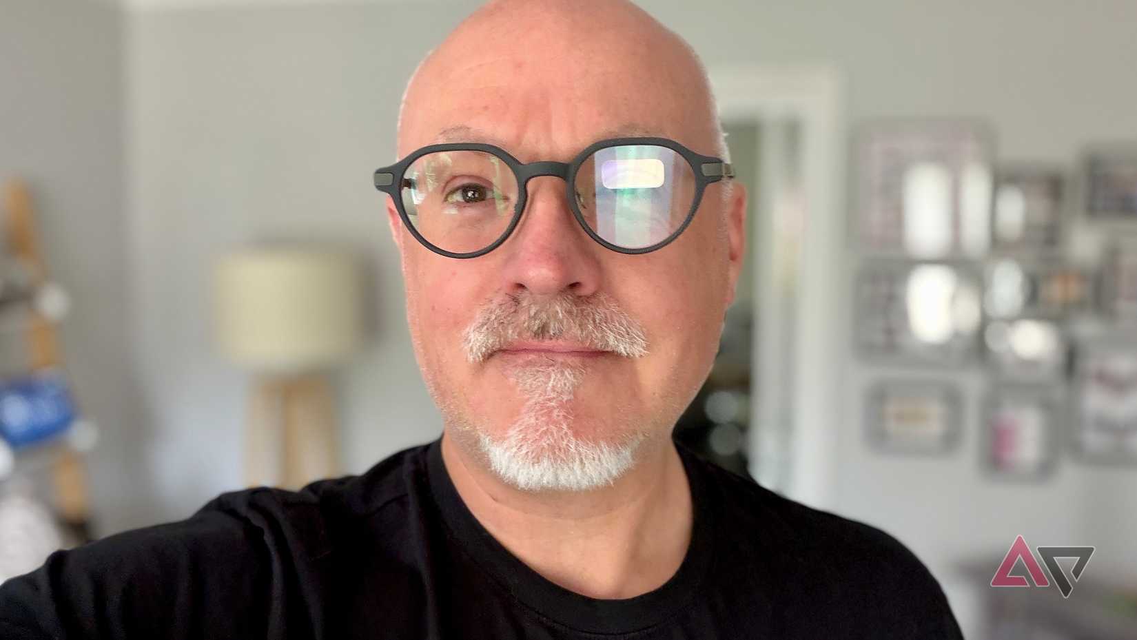 A person wearing the Even Realities G2 smartglasses