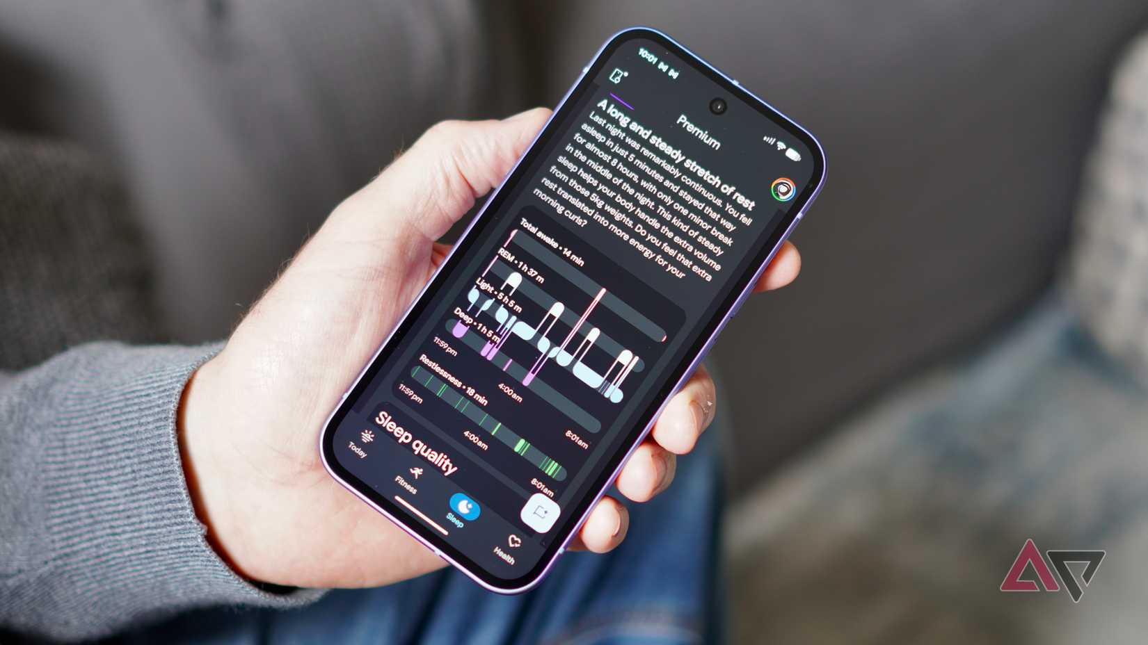 Sleep data in the Google Health