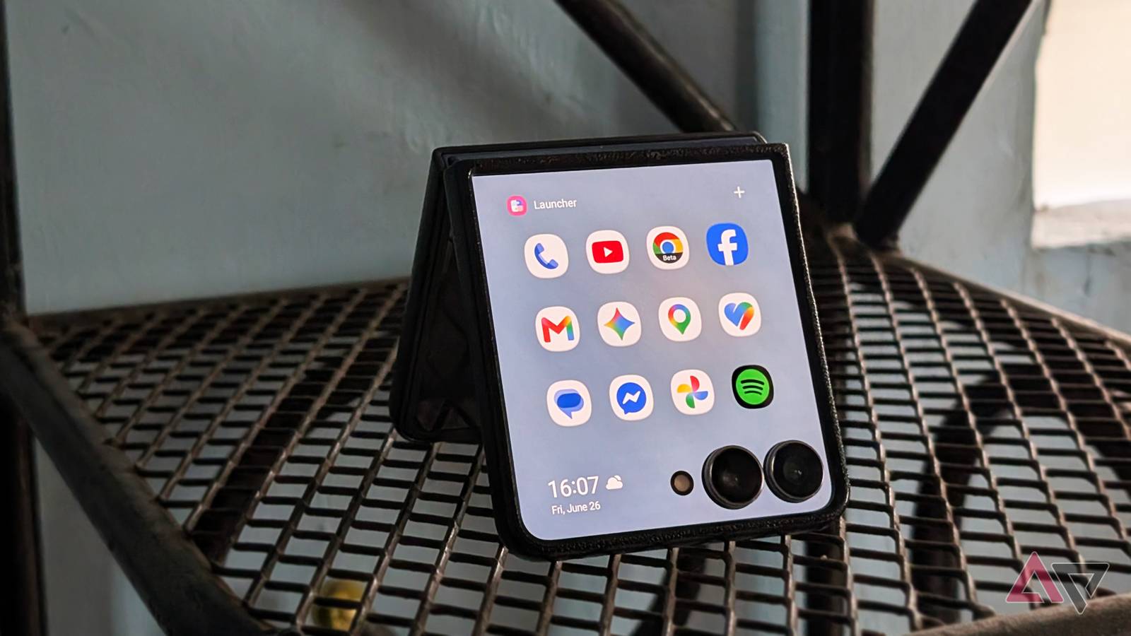 Android and Google apps with Facebook Messenger Spotify on Samsung Galaxy Z Flip 7