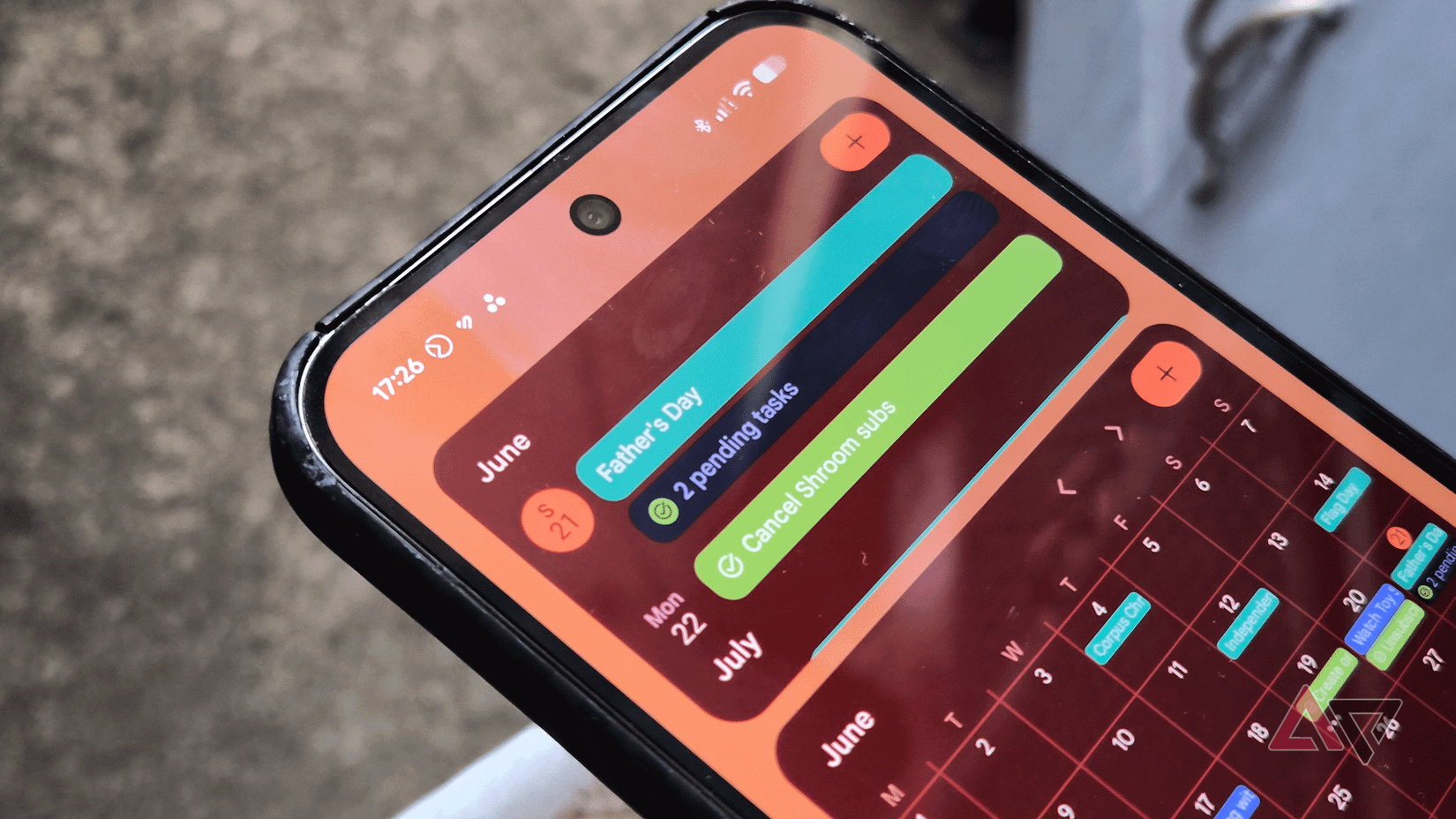 Widget di Google Calendar sulla schermata iniziale Pixel 9 Pro XL