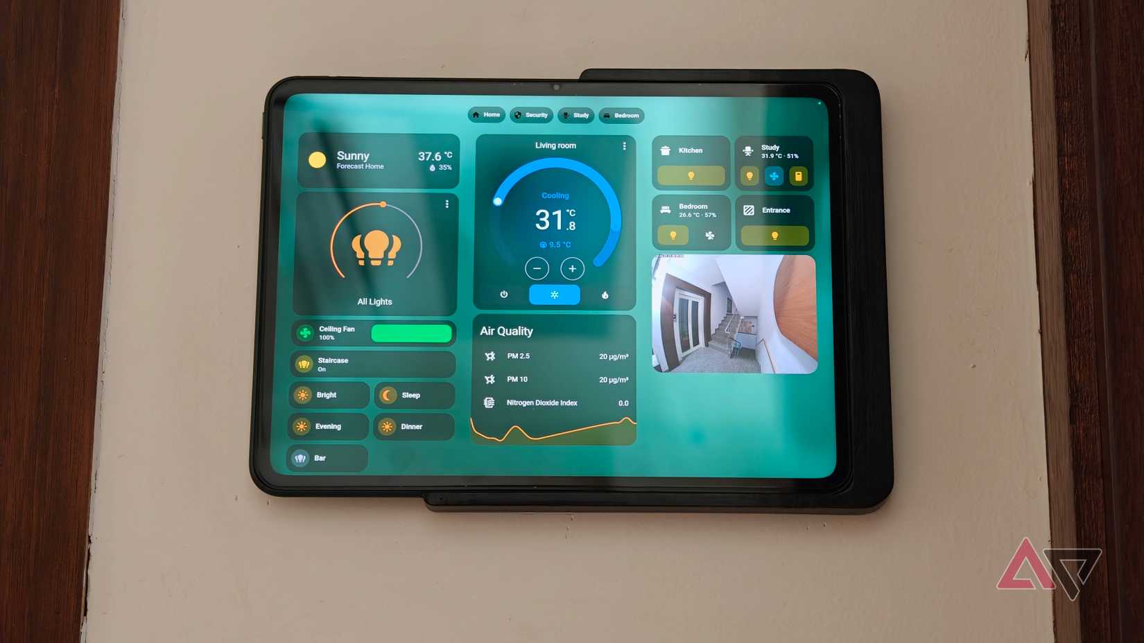 Home Assistant home living room dashboard