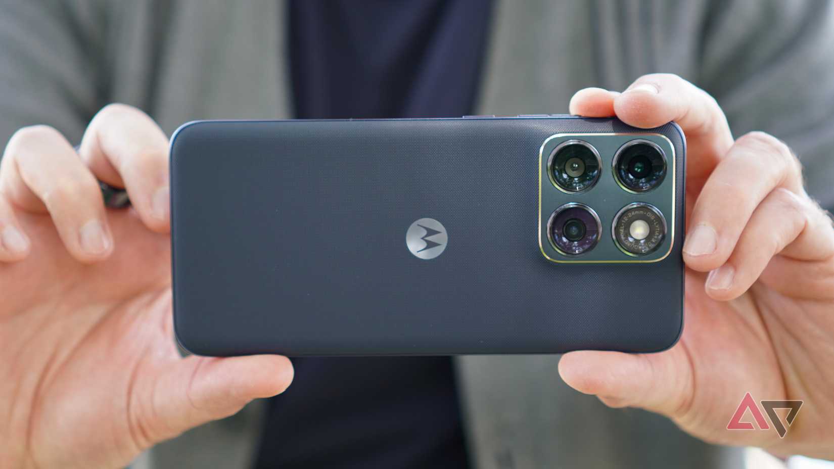 A person taking photos with the Motorola Edge 70 Fusion