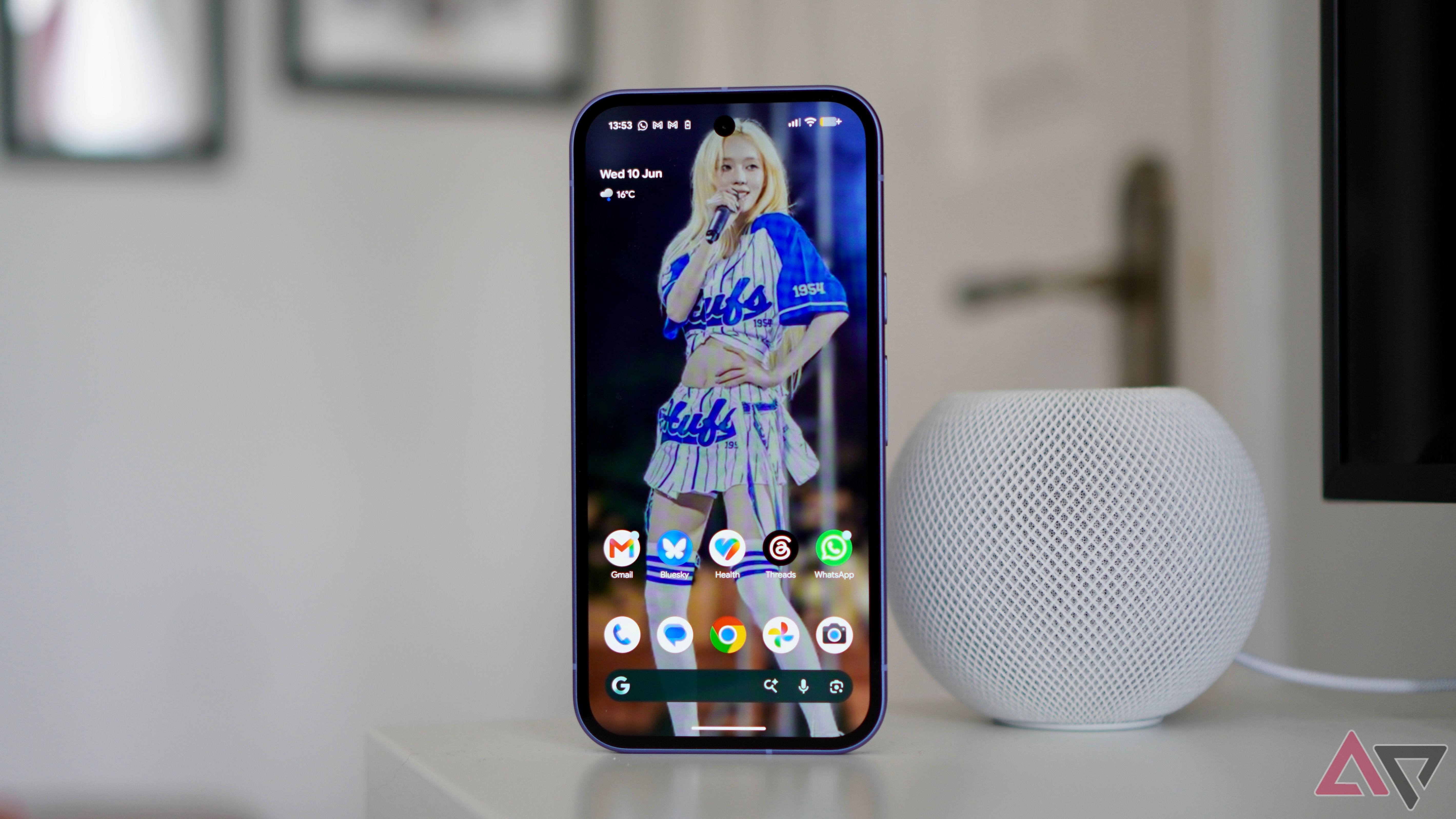 The Google Pixel 10a's screen