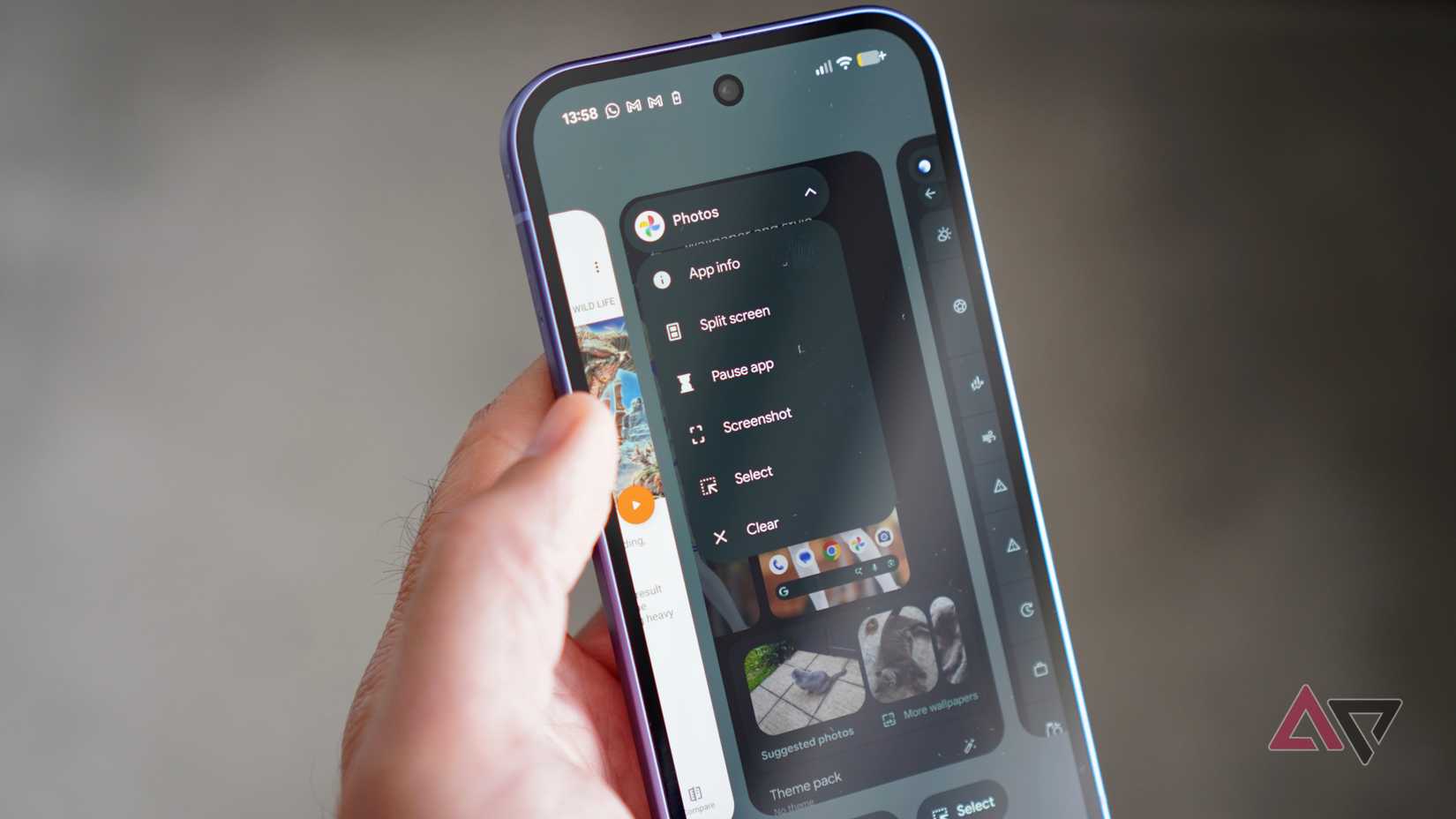 Taking a screenshot with the Google Pixel 10a
