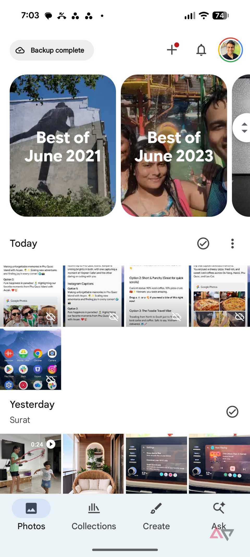 I started using Gemini with Google Photos and Instagram, and found the ...