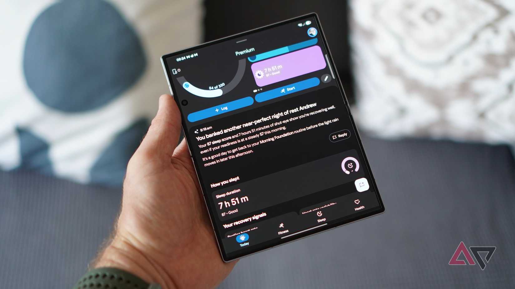 Sleep data in the Google Health app