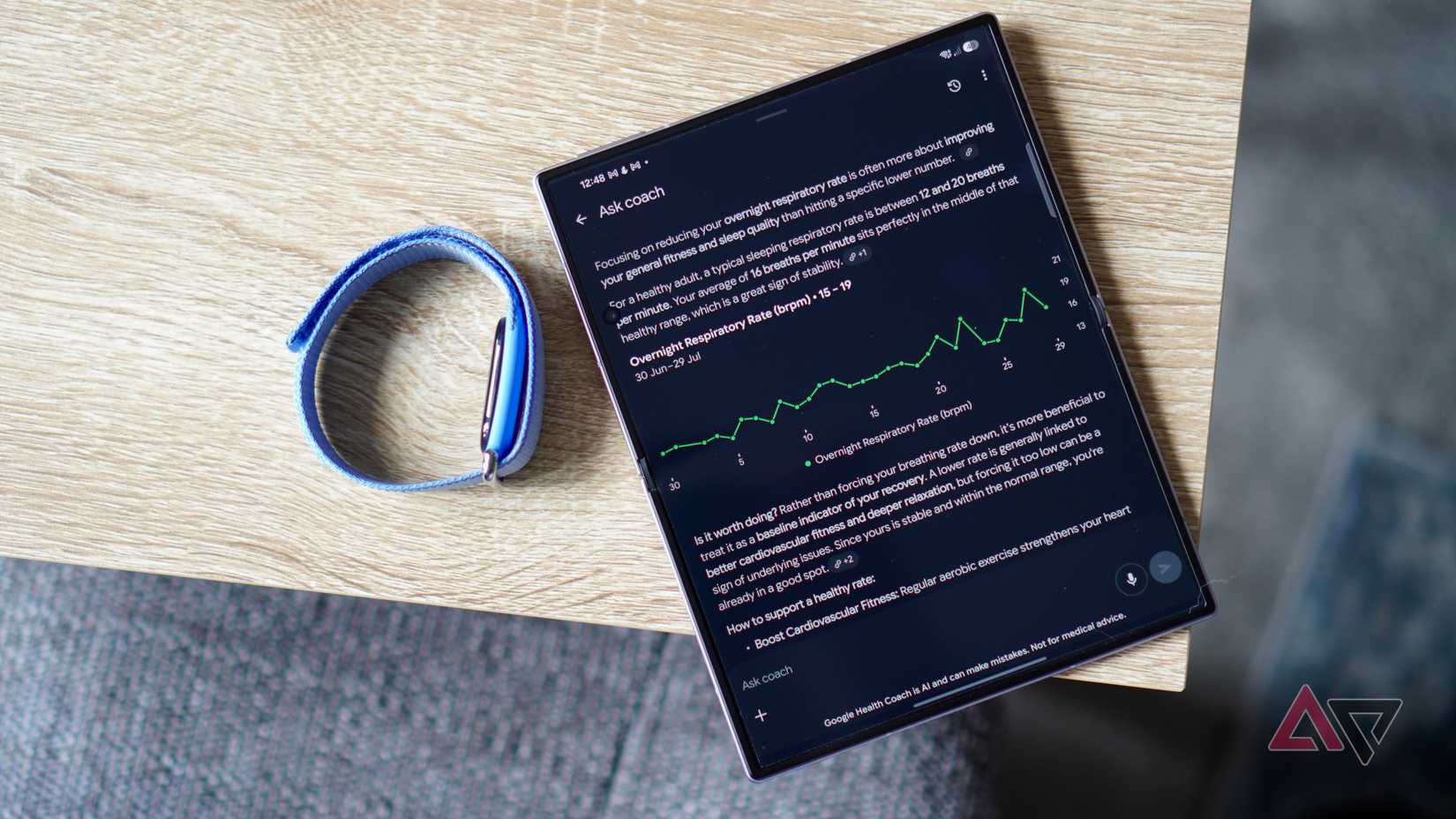 Google Health app's AI Health Coach advice