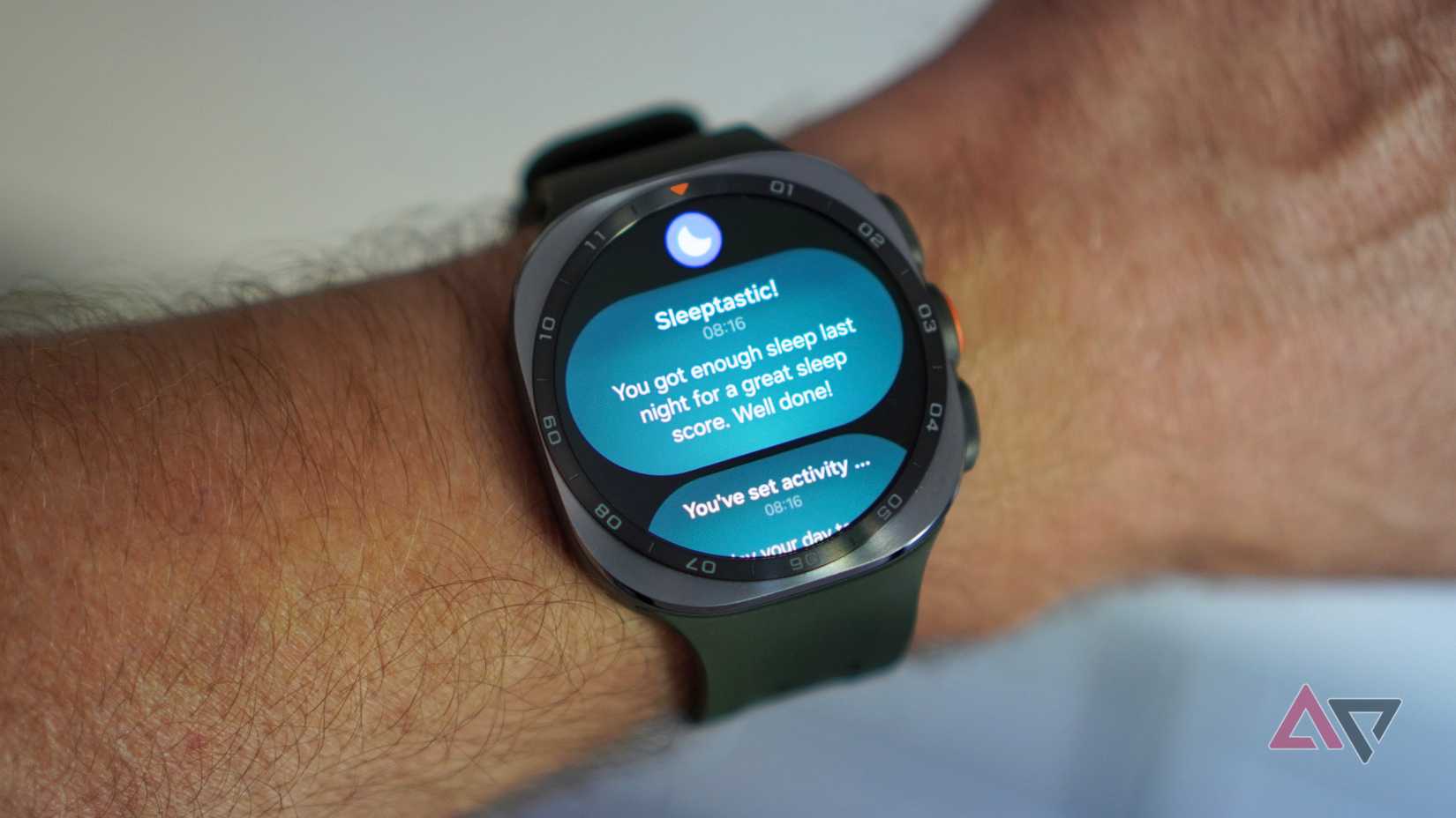 A sleep data notification on the Samsung Galaxy Watch Ultra 2