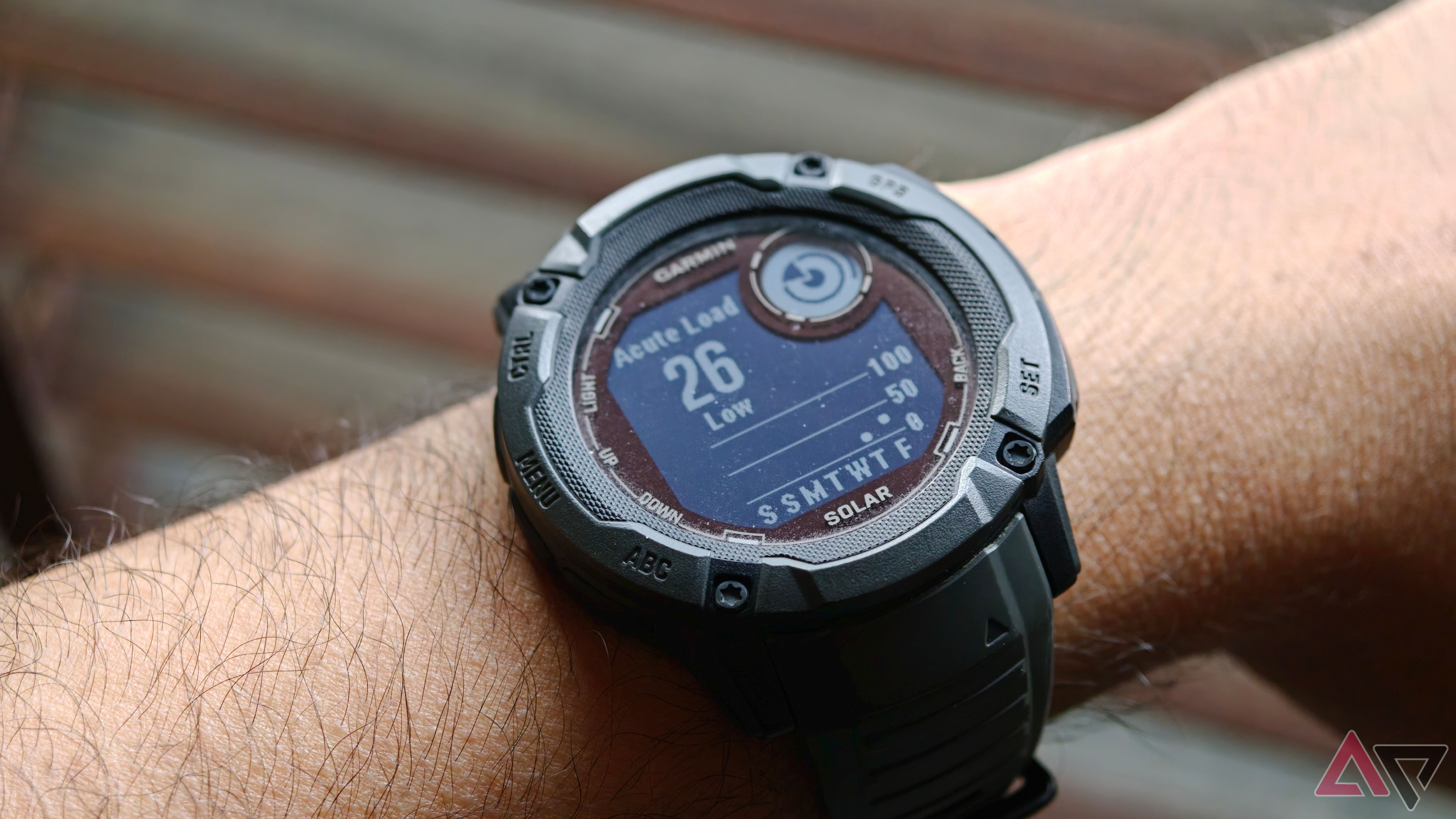 Garmin watch showing acute load