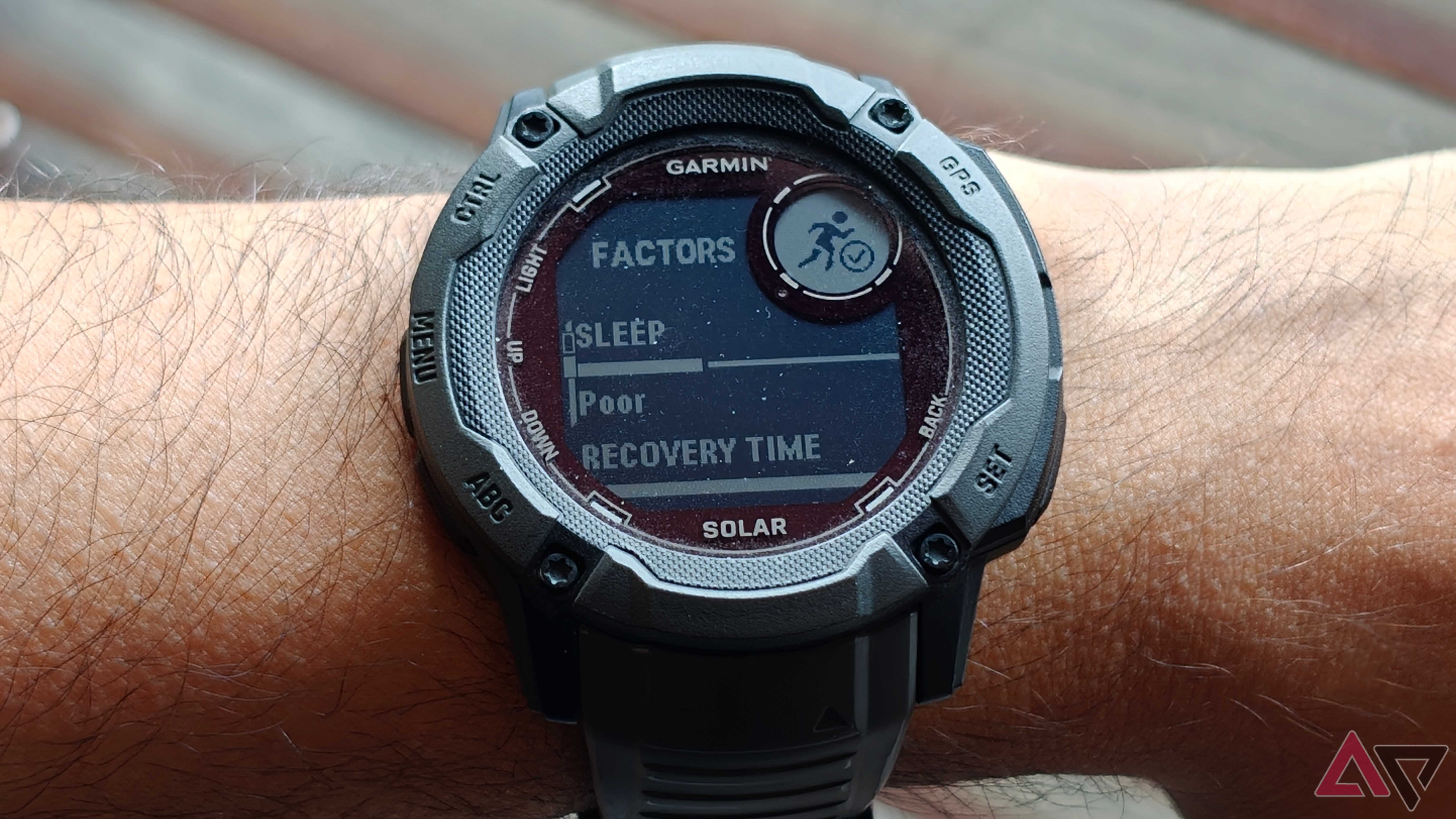 Garmin watch showing training readiness factors