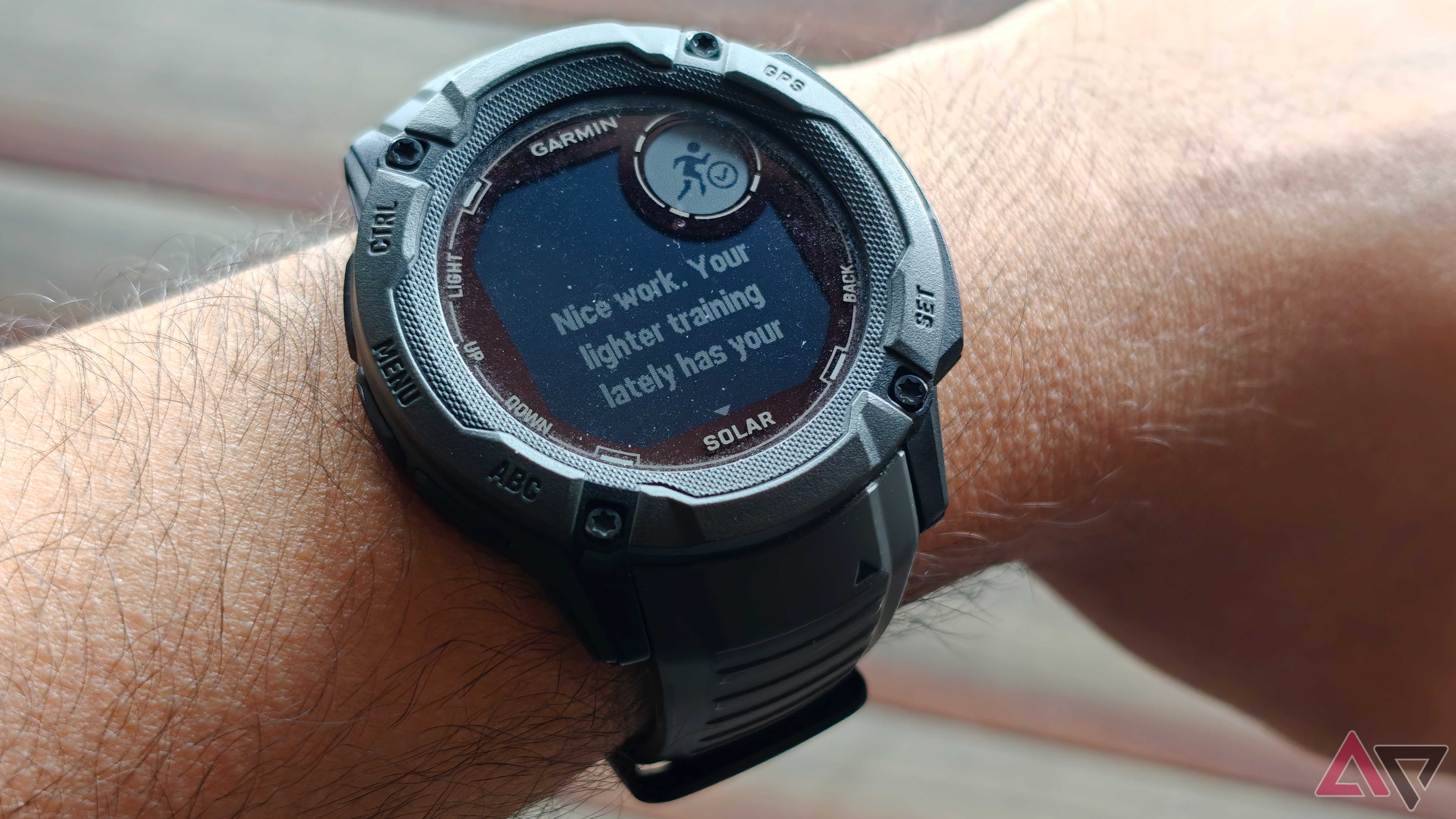 Garmin watch showing training readiness info