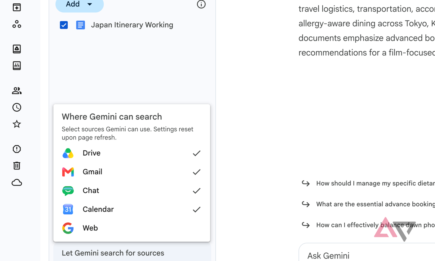 Google Drive Projects source options