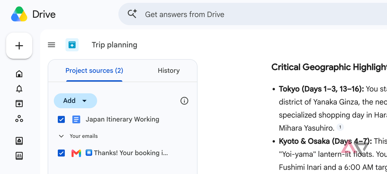 Google Drive Projects sources
