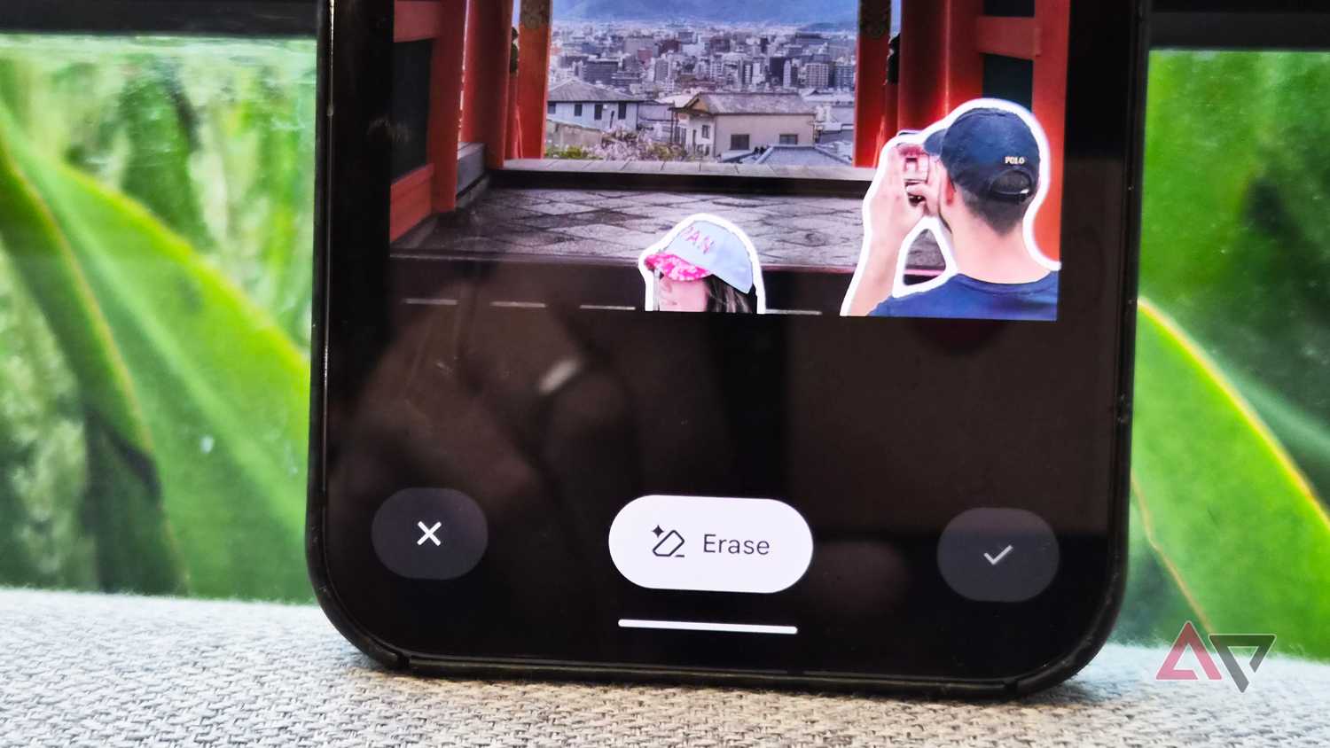 Erase button on Google Photos' Magic Eraser feature in Pixel 9 Pro XL