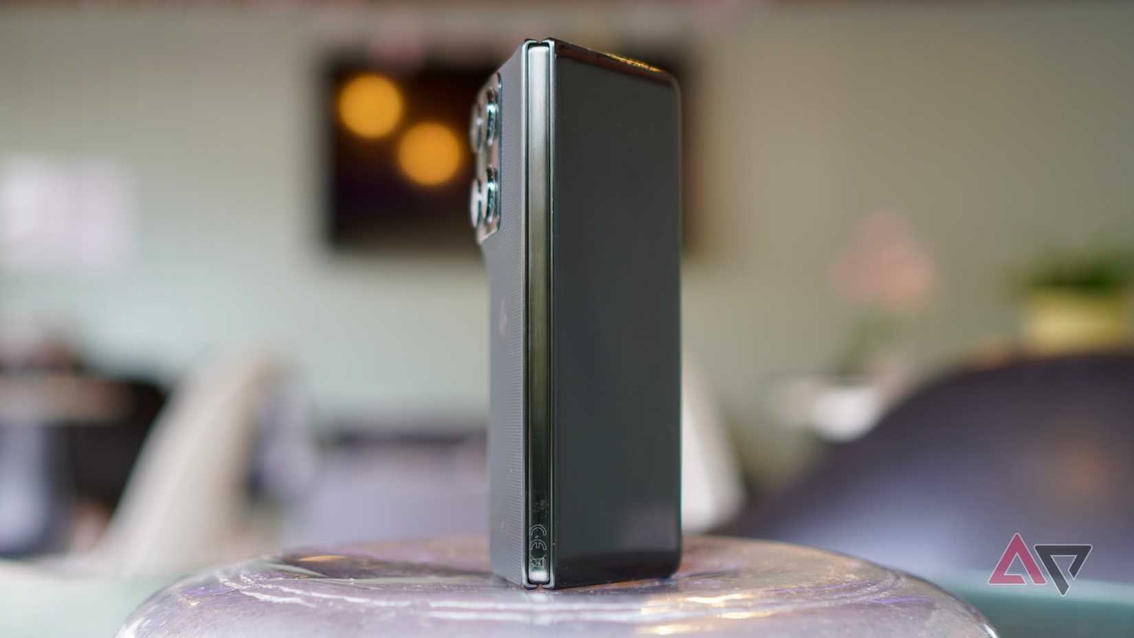The side of the hinge on the Motorola Razr Fold