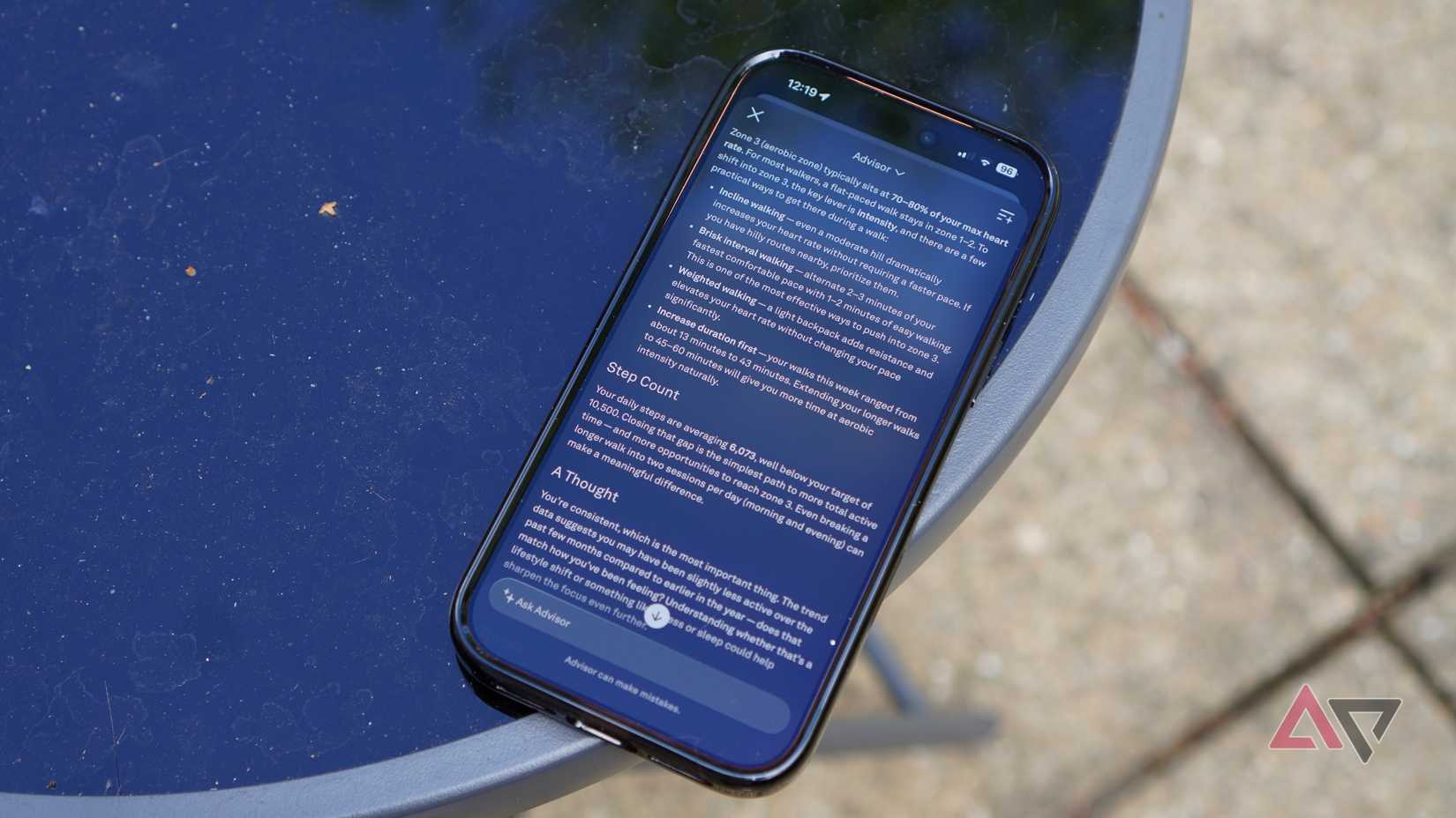 AI advice in the Oura app