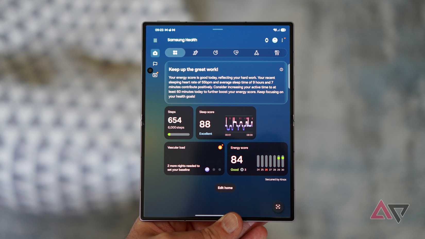 Samsung Health app data
