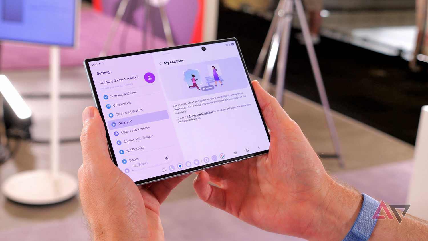 The Samsung My FanCam feature on the Galaxy Z Fold 8