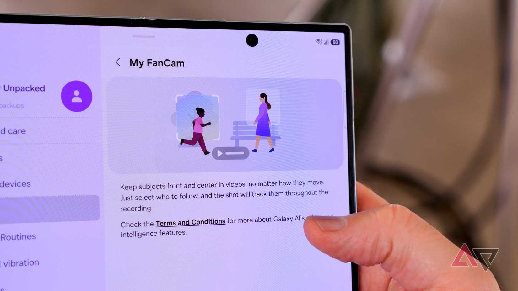 Fonctionnalité Samsung My FanCam sur le Galaxy Z Fold 8
