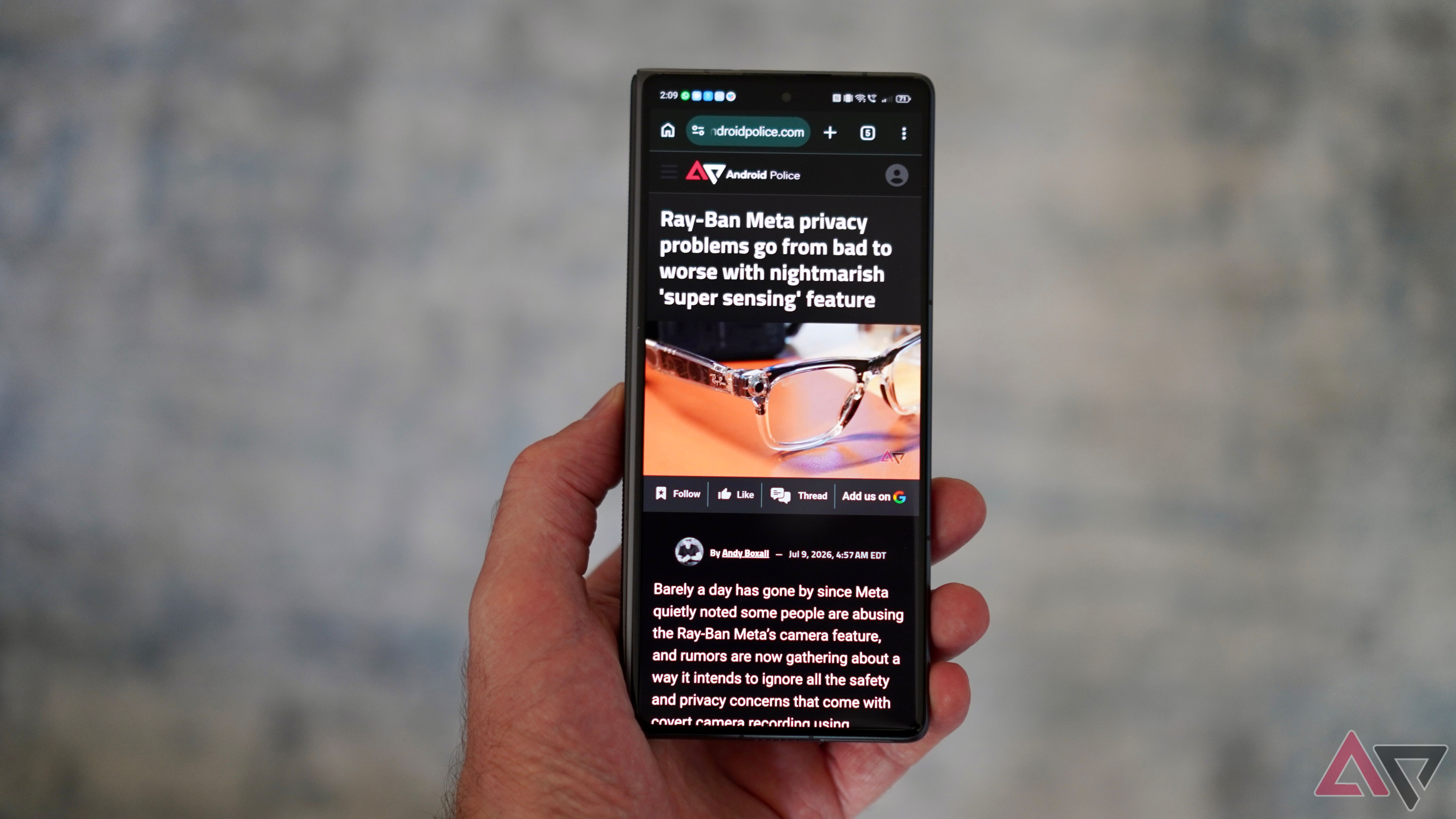 Chrome on the Vertu Alphafold