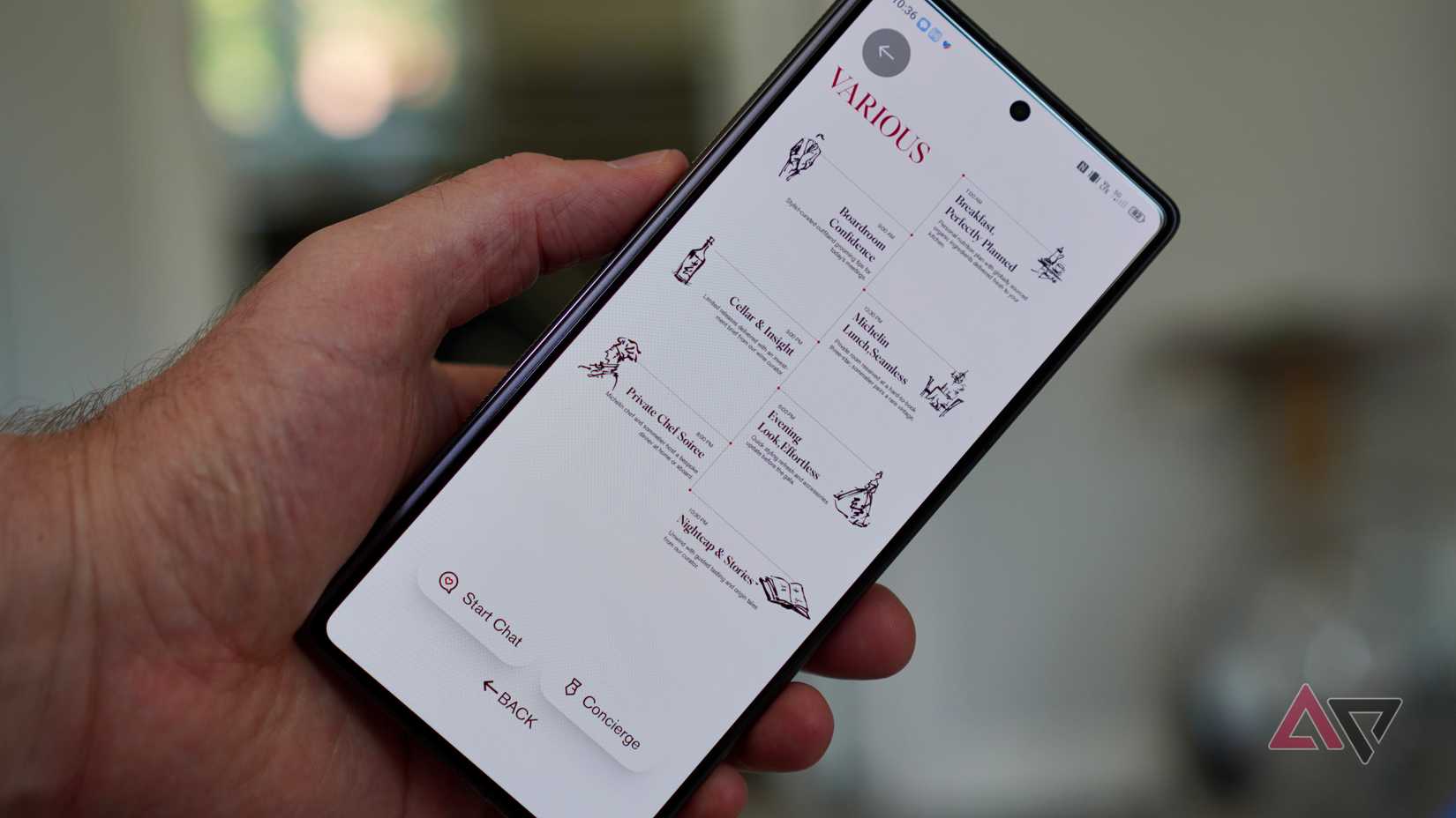 The concierge service on the Vertu Alphafold
