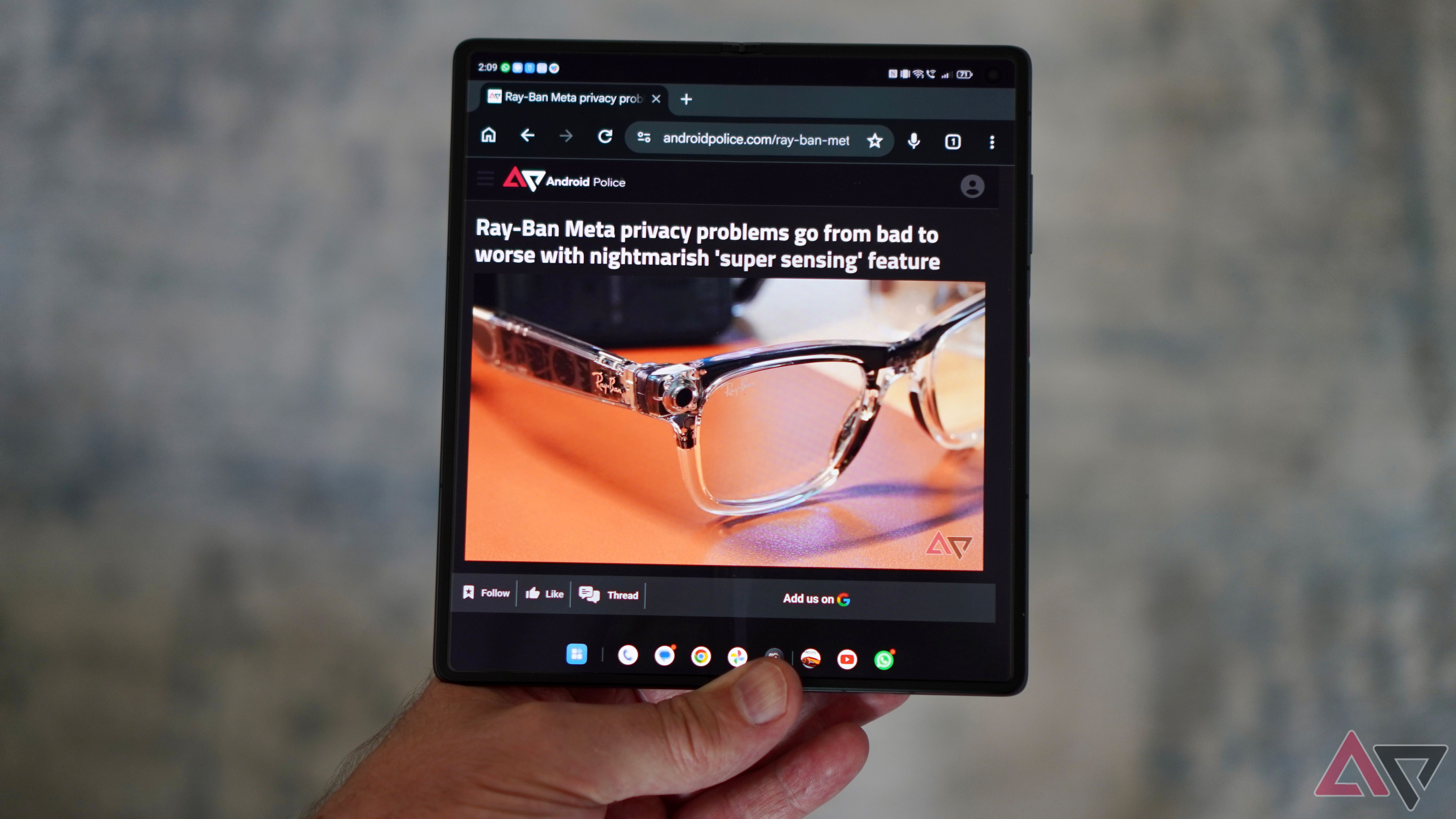 Chrome on the open Vertu Alphafold