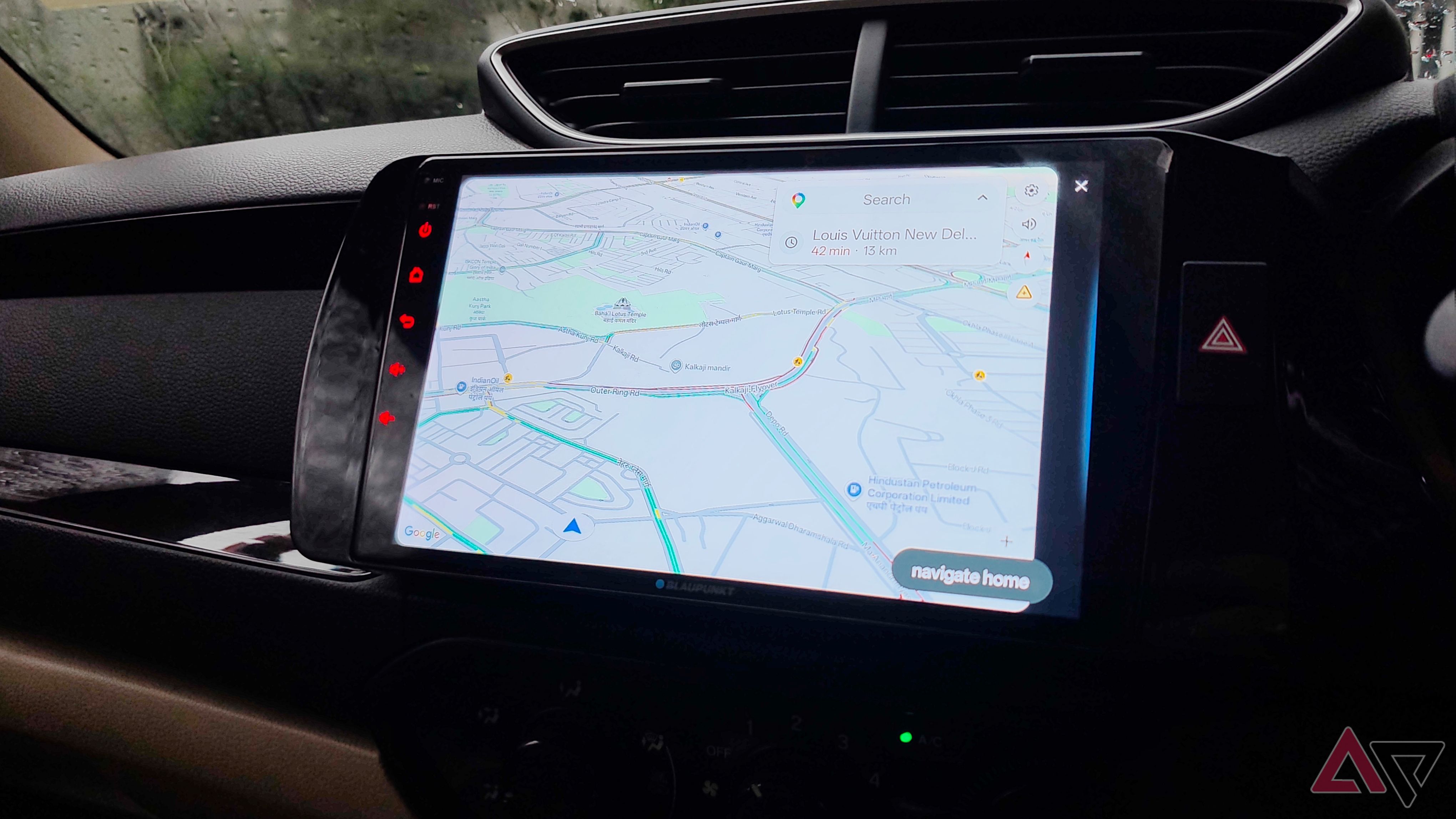 Android Auto home navigation