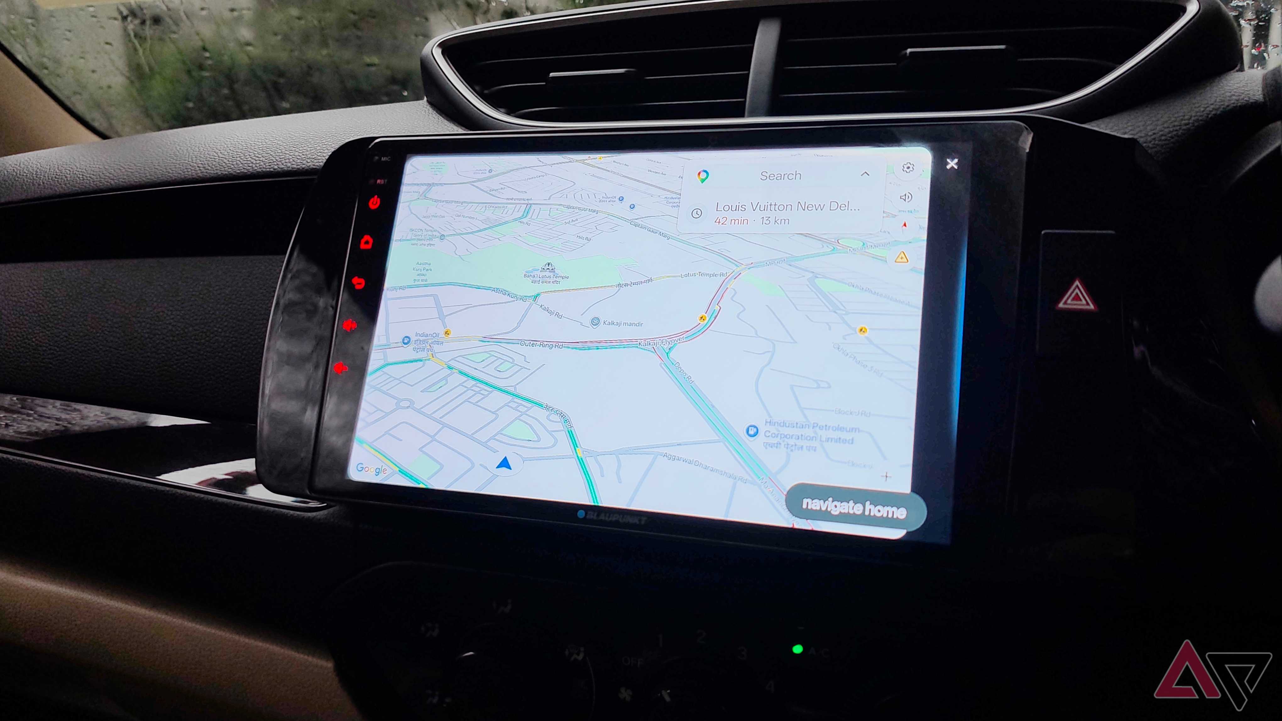 Android Auto home navigation